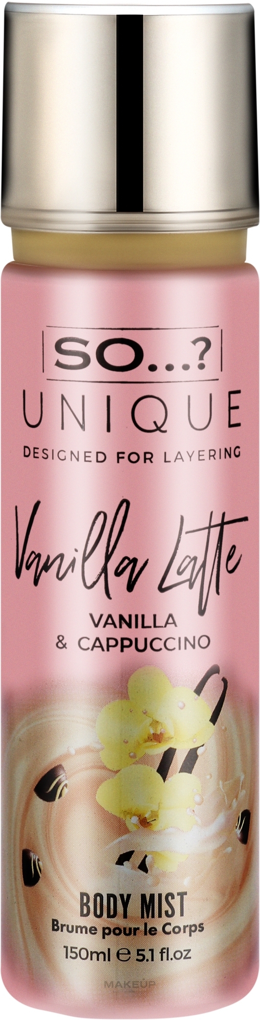 Спрей для тіла - So…? Unique Vanilla Latte Body Mist — фото 150ml