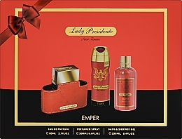 Парфумерія, косметика Lady Presidente - Набір (edp/100ml + deo/200ml + sh/gel/250ml)