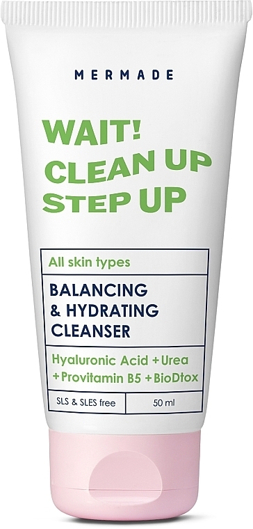Балансуючий гель для вмивання обличчя - Mermade Wait! Clean Up Step Up Bioflavonoids & Vitamin E Balancing & Hydrating Cleancer — фото N1
