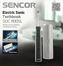 Парфумерія, косметика Електрична зубна щітка, біло-сіра, SOC 1100SL - Sencor