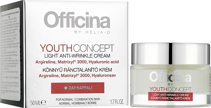 Крем для обличчя проти зморщок, легкий - Helia-D Officina Youth Concept Light Anti-Wrinkle Cream — фото N2
