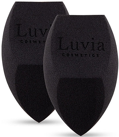 Набор спонжей для макияжа Black, 2 шт. - Luvia Cosmetics Diamond Make-up Sponge Set — фото N1