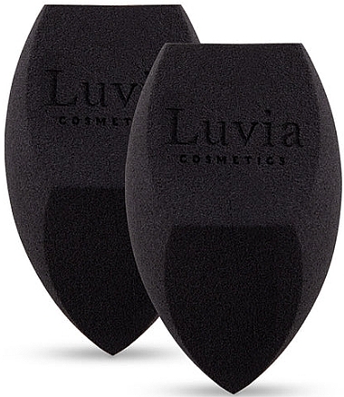 Набір спонжів для макіяжу Black, 2 шт. - Luvia Cosmetics Diamond Make-up Sponge Set — фото N1