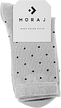 Женские носки с узором, точки, серые - Moraj — фото N1