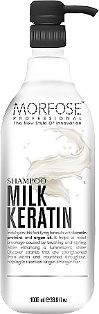 Молочно-кератиновий шампунь для волосся - Morfose Milk Keratin Shampoo — фото N1