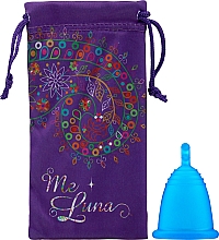 Менструальна чаша з ніжкою, розмір М, блакитна - MeLuna Classic Menstrual Cup — фото N1