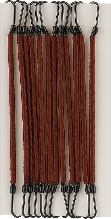 Резинки для волос на крючке, коричневые - Comair — фото N1