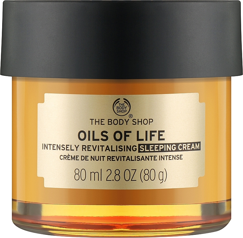 Нічний крем для обличчя - The Body Shop Oils Of Life Intensely Revitalising Sleeping Cream (без упаковки) — фото N1