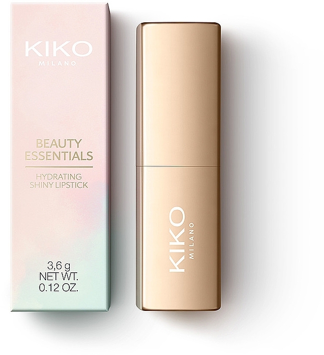 Зволожувальна блискуча губна помада - Kiko Milano Beauty Essentials Hydrating Shiny Lipstick — фото N2
