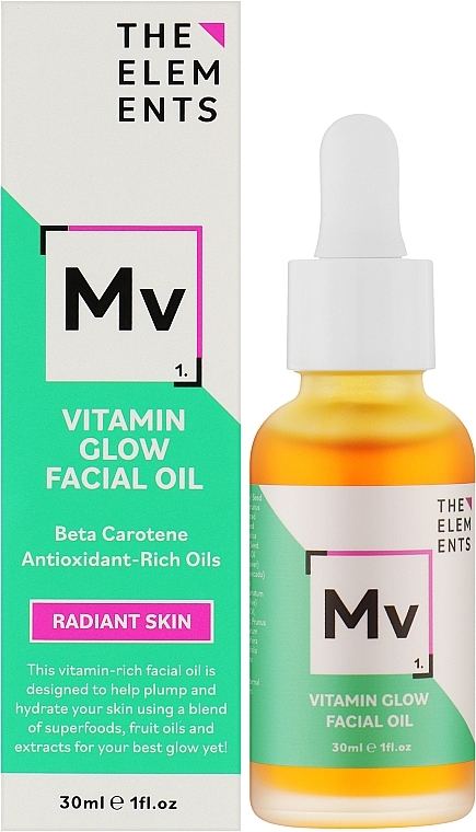 Витаминизированное масло для сияющей кожи - The Elements Vitamin Glow Facial Oil — фото N2