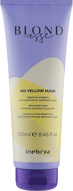 Маска для освітленого або сивого волосся - Inebrya Blondesse No-Yellow Mask