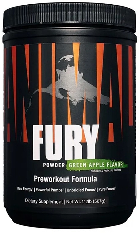 Передтренувальний комплекс, зелене яблуко - Universal Nutrition Animal Fury Green Apple — фото N3