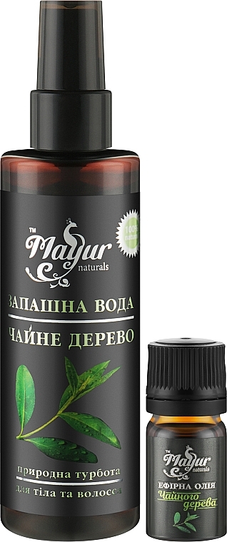 Подарочный набор для волос и тела "Чайное дерево" - Mayur (ess/oil/5ml + b/spray/100ml) — фото N1