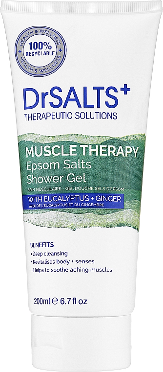 Гель для душу - Dr Salts + Muscle Therapy Epsom Salt Shower Gel (туба) — фото N1