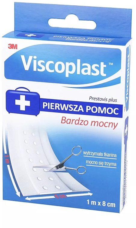 Медицинский пластырь, 1 м х 8 см - Viscoplast Prestovis Plus — фото N1