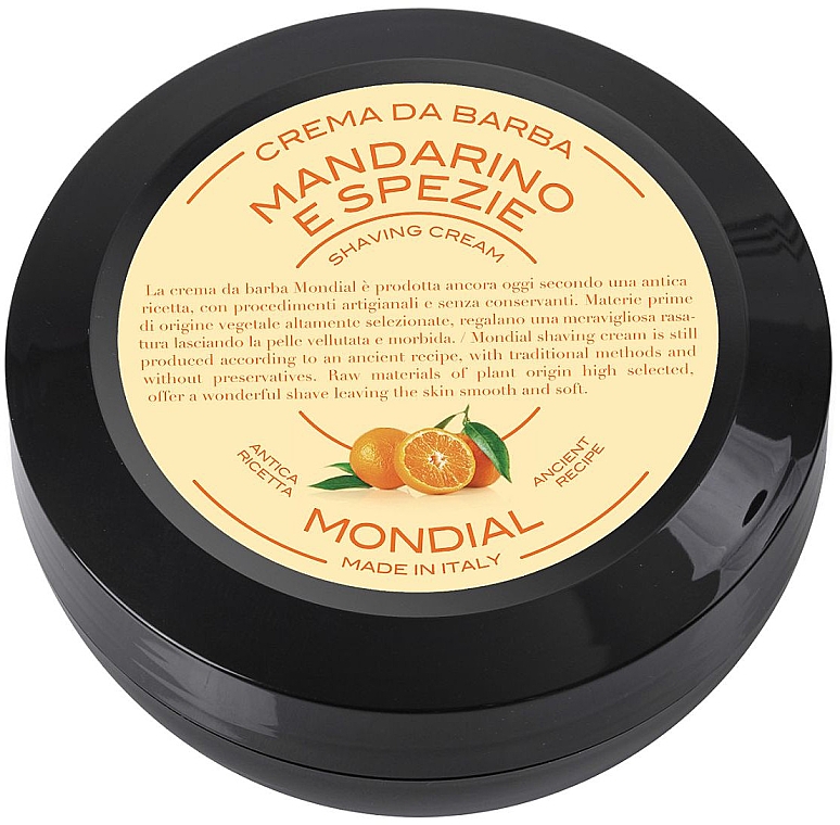 Крем для гоління - Mondial Luxury Shaving Cream Plexi Bowl Mandarin — фото N2