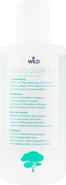 УЦІНКА Ополіскувач для порожнини рота з олією чайного дерева та фторидом - Dr. Wild Tebodont-F (Melaleuca Alternifolia) * — фото N1