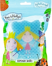 Мочалка банная детская "Бен и Холли", Холли, голубая в горошек - Suavipiel Ben & Holly Bath Sponge — фото N1