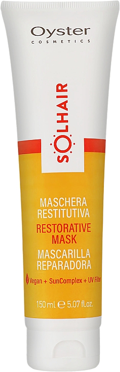 Відновлювальна маска для волосся з ультрафіолетовим фільтром  - Oyster Cosmetics Solhair Mask — фото N1