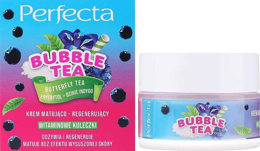 Матирующий и регенерирующий крем для лица - Perfecta Bubble Tea — фото N2