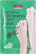 Пом'якшувальна маска для ніг з олією насіння конопель - Purderm Instant Softening Foot Mask "Hemp Seed" — фото N1