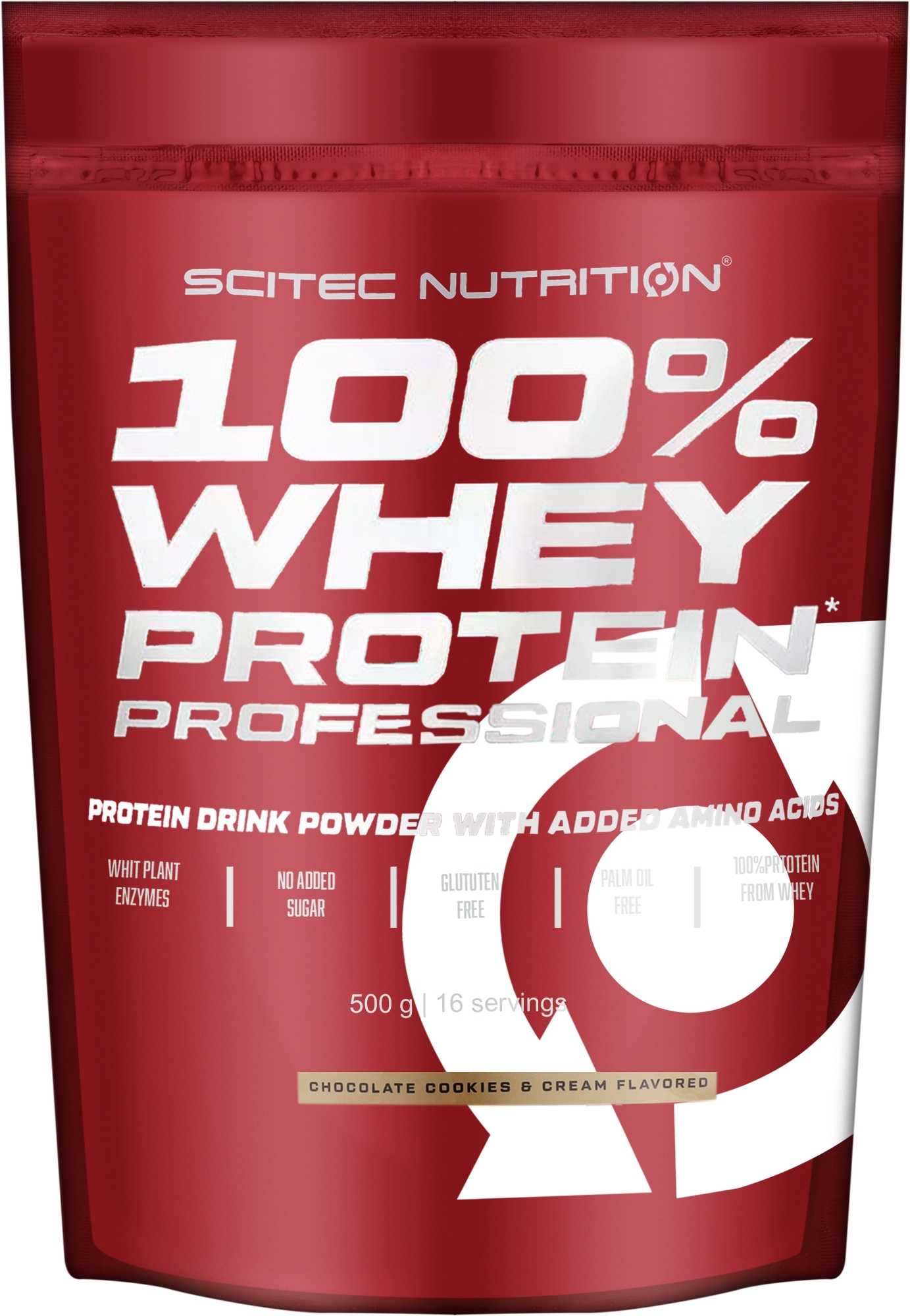 Протеин сывороточный - Scitec Nutrition 100% Whey Protein Professional Chocolate Cookies & Cream — фото 500g