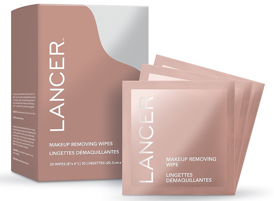 Серветки для зняття макіяжу - Lancer Makeup Removing Wipes — фото N1