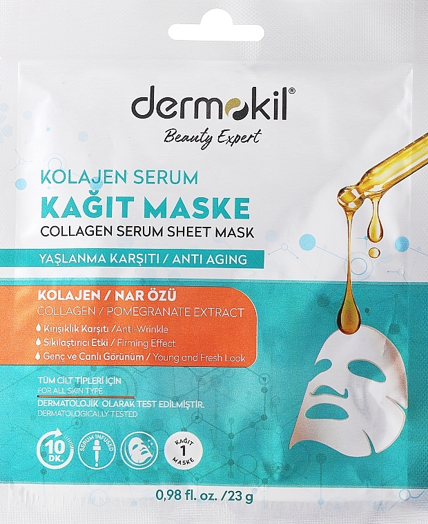 Тканевая маска-сыворотка с коллагеном - Dermokil Clay & Collagen Serum Sheet Mask — фото N1