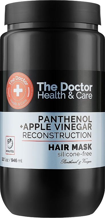 Маска для волосся "Реконструкція" - The Doctor Health & Care Panthenol + Apple Vinegar Reconstruction Hair Mask — фото N3