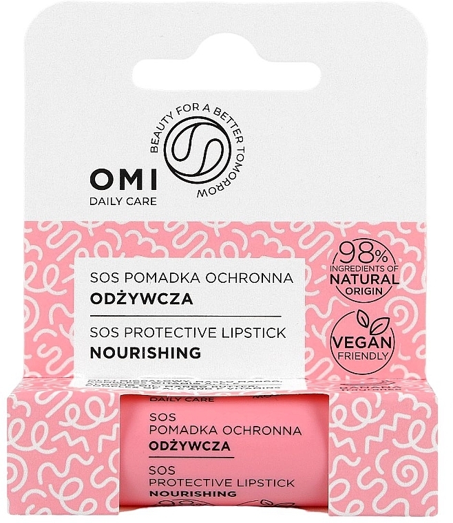 Бальзам для губ "Живильний" - Allvernum Omi Daily Care SOS Protective Lipstick Nourishing — фото N1