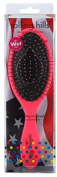 Расческа для волос, розовая - Rolling Hills Detangling Brush For Wet Hair Pink — фото N1