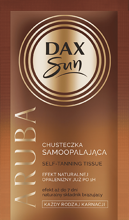 Серветка для автозасмаги - Dax Sun Aruba Self-Tanning Tissue — фото N1