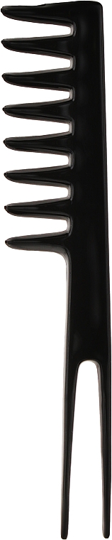 Гребінець з вилоподібною ручкою з 2-ма загостреними кінчиками "Forkcomb", чорний - Sibel — фото N1