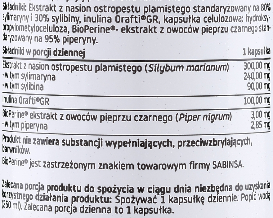 Пищевая добавка "Силимарин" 300 мг, 60 шт. - Pharmovit Clean Label — фото N2