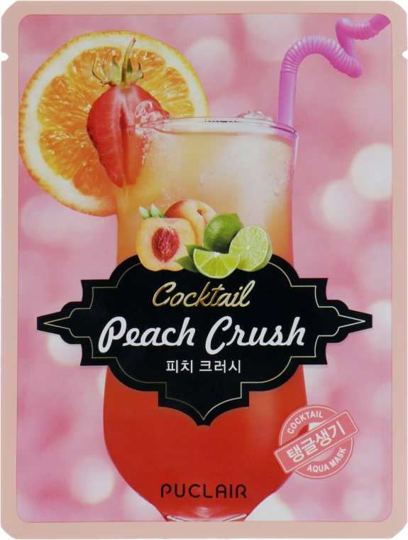 Укрепляющая маска аква-коктейль - Puclair Peach Crush Cocktail Brightening and Strengthening Face Mask