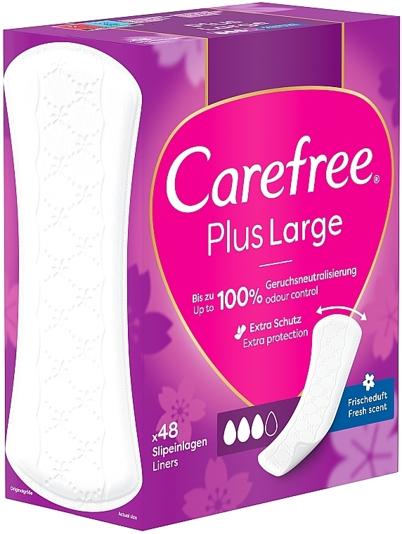 Щоденні гігієнічні прокладки, 48 шт - Carefree Plus Large Fresh Scent — фото N4