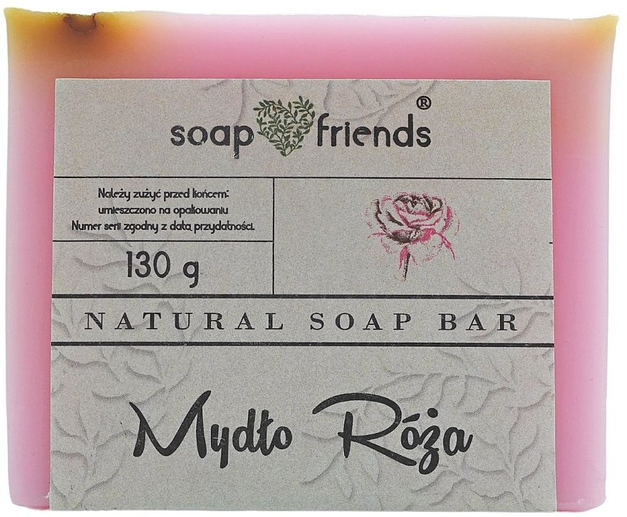 Глицериновое мыло для тела "Роза" - Soap&Friends — фото N1