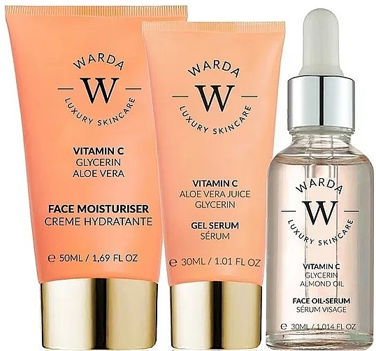 Набор - Warda Skin Glow Boost Vitamin C (f/cr/50ml + gel/ser/30ml + oil/ser/30ml) — фото N1