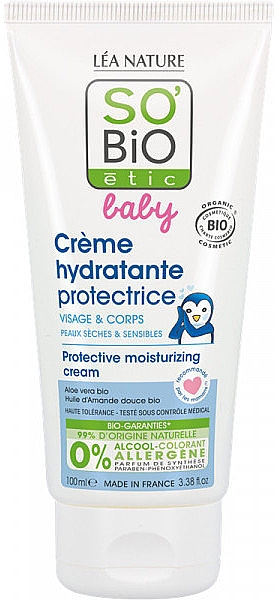 Детский защитный увлажняющий крем - So'Bio Etic Baby Protective Moisturizing Cream  — фото N1