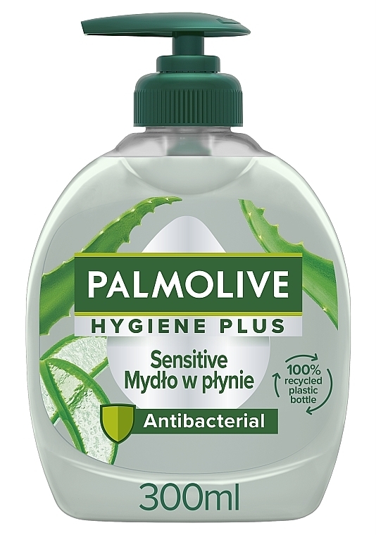 Жидкое мыло для рук "Гигиена Плюс" для чувствительной кожи с экстрактом алоэ вера антибактериальное - Palmolive Naturals — фото N1