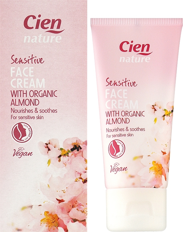 Крем для лица - Cien Nature Sensitive With Organic Almond Face Cream — фото N2
