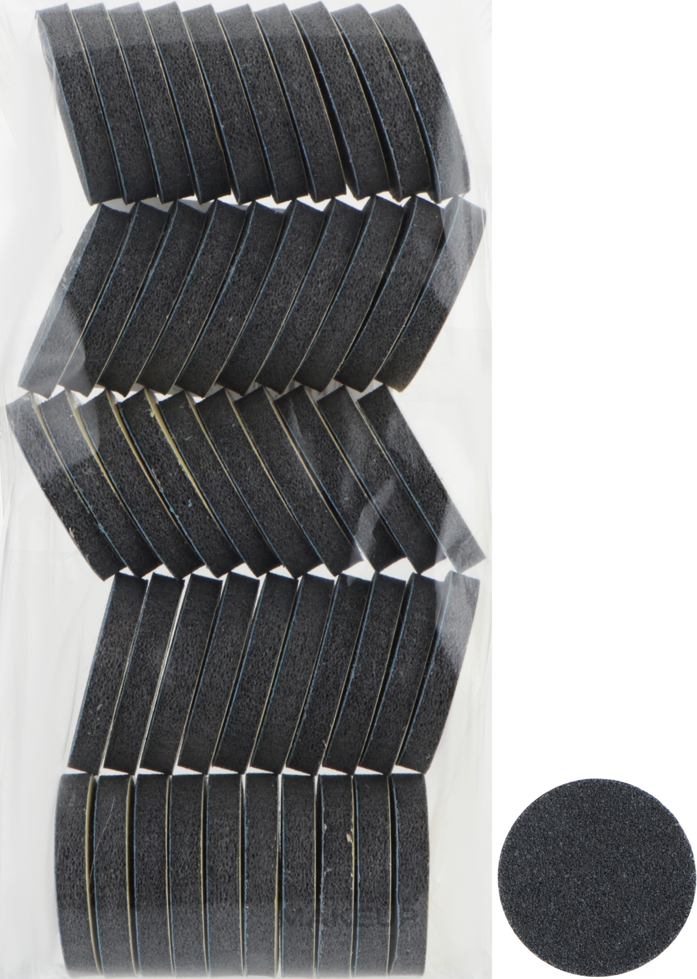 Змінні бафи для педикюрного диска, 26 мм, 240 грит, чорні - ThePilochki — фото 50шт