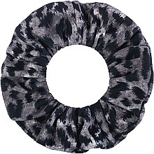 Резинка для волосся, трикотаж, леопард сірий, "Knit Fashion Classic" - MAKEUP Hair Accessories — фото N2