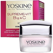 Відновлювальний нічний крем проти зморщок 60+ - Yoskine Supreme-Vit B12 & C Anti-Aging Vitamin Filler Cream — фото N1