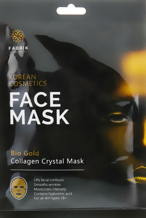 Гидрогелевая маска для лица "Bio Gold" с биозолотом и голлагеном - Fabrik Bio Gold Collagen Crystal Mask