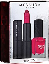 Духи, Парфюмерия, косметика Набор - Mesauda Milano I Want You (lipstick/3.5g + nail/polish/10ml)