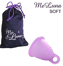 Парфумерія, косметика Менструальна чаша з петлею, розмір XL, рожева - MeLuna Soft Shorty Menstrual Cup