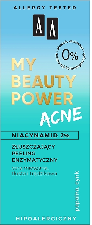 Отшелушивающий энзимный пилинг - AA My Beauty Power Acne — фото N3
