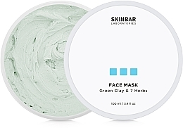 Маска для обличчя матуюча із зеленою глиною та 7 трав'яними екстрактами - SKINBAR Green Clay & 7 Herbs Face Mask — фото N2