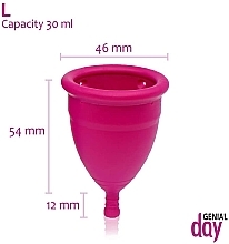 Менструальна чаша, розмір L - Genial Day Menstrual Cup Large — фото N5